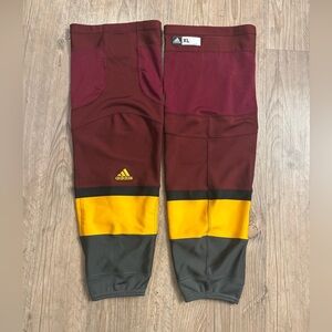 NWOT Adidas Arizona State Sun Devils ASU Hockey Socks Team Issue Size XL